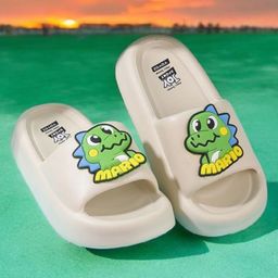 PASSION PETALS Baby Dinosaur Applique Detailed Flip Flops - Grey-picture-23