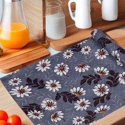REVEXO Grey & Green Printed Water-Resistant Shelf Liner-image-85