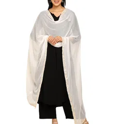 URBAN KANYA Floral Embroidered Gotta Patti Silk Dupatta-picture-32