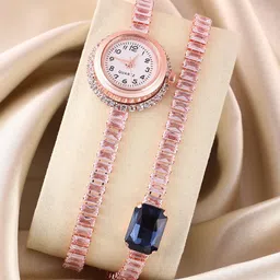 HAUTE SAUCE by Campus Sutra Women Embellished Dial & Stainless Steel Bracelet Style Straps Analogue Watch-32
