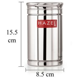 HAZEL Stainless Steel Container Set | 800 ml Set of 2 Steel Container For Kitchen Storage Set | Air Tight Containers For Kitchen Storage | Ideal For Storing Rice, Cereal, Pulse, Snacks. image 3