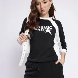 glitchez Monochrome Colourblocked & Typography Printed T-shirt With Shorts Co-Ords Set-picture-28
