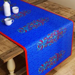 SEJ by Nisha Gupta Blue & Red Printed Table Runner image 1