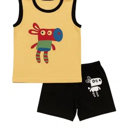 Covetus Kids Printed Sleeveless T-shirt With Shorts Clothing Set-picture-11