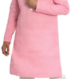 House of Aqss Mandarin Collar Thread Work Pure Cotton Kurta with Pyjama-image-74