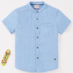Ed-a-Mamma Kids Blue Striped Shirt-image-66