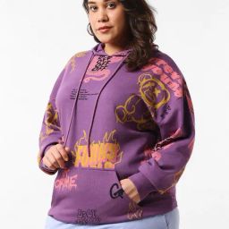 Bewakoof Purple Printed Hoodie-image-69