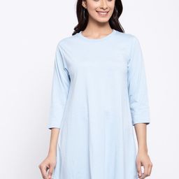 Kalt Women Blue Solid Tunic-image-97