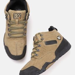Woodland Men Nubuck Leather Sneakers-image-22