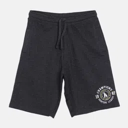 3PIN Boys Charcoal Solid Regular Fit Regular Shorts-image-71