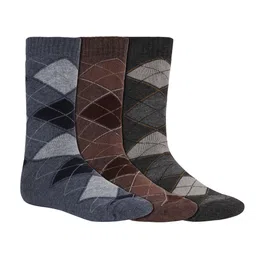 Creature Men Pack Of 3 Assorted Pure Combed Cotton Calf-Length Socks-picture-7