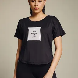 MKH Typography Printed Drop-Shoulder Sleeves Dri-FIT Relaxed Fit T-shirt-14