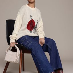 The Roadster Lifestyle Co. Drop Shoulder Sleeves Pullover-image-72