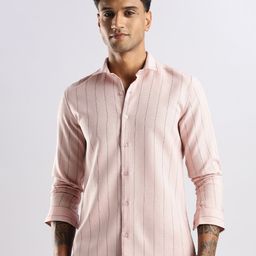 THE BEETEL HOUSE Men Air Like Linen Stripes Regular Slim Fit Casual Shirt-image-98