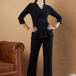 Kibo V-Neck Top & Trousers Co-Ords Set-picture-48