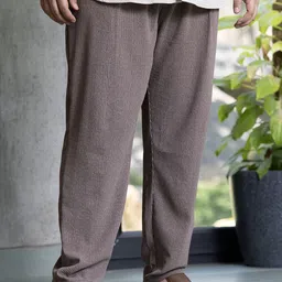 Instafab Plus Men Striped Relaxed Trousers-image-68