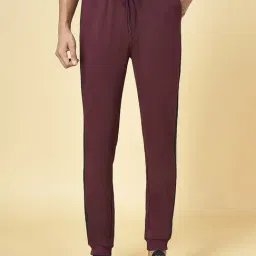 Ajile by Pantaloons Wine Slim Fit Striped Joggers-35