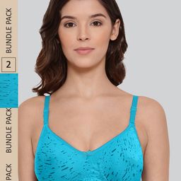 LYRA Pack Of 2 Printed Combed Cotton Wirefree Secret Support Bra with Detachable Strap-picture-41