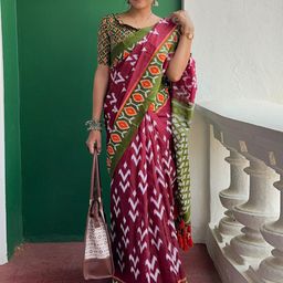 Mitera Ethnic Motifs Ikat Saree-picture-20