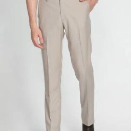Arrow Beige Regular Fit Self Pattern Trousers-image-76