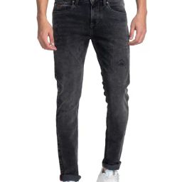 Being Human Grey Slim Fit Distressed Jeans-image-70