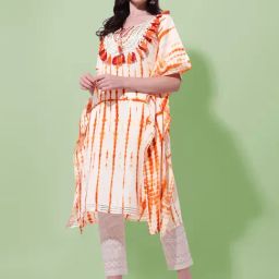 MIRCHI FASHION Orange Embroidered A Line Kaftan-picture-18