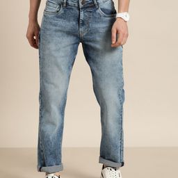 HERE&NOW Men Low-Rise Light Fade Stretchable Jeans-image-25