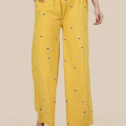 Esplendido Printed Pure Cotton Mid-Rise Wide-Leg Lounge Pants-picture-43