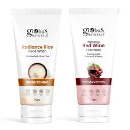 Globus Naturals Radiance Rice & Refreshing Red Wine Face Wash Combo-11