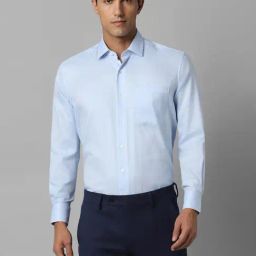 Luxure By Louis Philippe Blue Regular Fit Shirt-picture-32