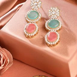 Zaveri Pearls Contemporary Drop Earrings-16