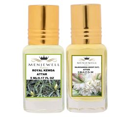 Menjewell Pack of 2 Attar - Royal Kewda & Rajnigandha Attar 5ml Each-8