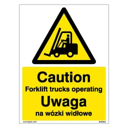 SUNSIGNS  Caution Forklift Trucks Operating Signages Size 400x600 mm HP Print + Vinyl, SN0062-image-54