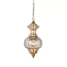 Fos Lighting Luster Pendant Light with Hand-Cut Glass 40 W Glass Gold, LongNeck-FancyCut-Luster-B-HL1-picture-41