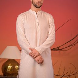 Rangkathaa Men Textured Cotton Kurta with Trousers-picture-32