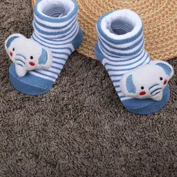 Baby Moo Infants Applique Embellished Anti-Slip Cotton Socks Booties-58