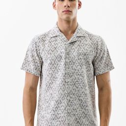 Snitch Men Slim Fit Casual Geometric Shirt-image-40