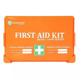 THADHANI MEDIC 1000 Series All-in-One First Aid Kit Box 20x20x6 cm, Orange-image-40