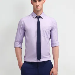 Arrow Men Comfort Spread Collar Solid Cotton Slim Fit Formal Shirt-picture-24