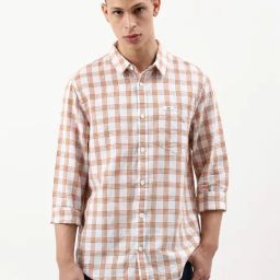 Lee Rust Regular Fit Check Shirt-image-80