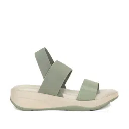 Bata Women's Green Sling Back Wedges-image-26