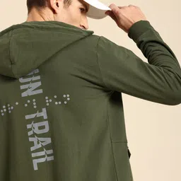 Being Human Typography Back Printed Pure Cotton Bomber Jacket-image-57