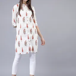 Vishudh Women White Printed Tunic-image-60
