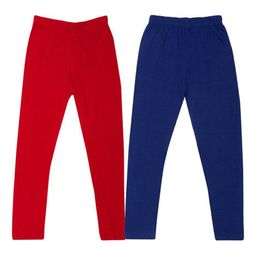 FRENCH KLEIDER Girls Pack Of 2 Cotton Mid-Rise Churidar-Length Leggings-image-97
