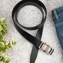 BuckleUp Men Solid Slider Buckle Reversible Belt-image-41