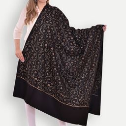 BAISA Ethnic Motifs Embroidered Wool Shawl-picture-2