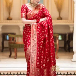 zinzraa Ethnic Motifs Zari Pure Silk Kanjeevaram Saree-picture-51