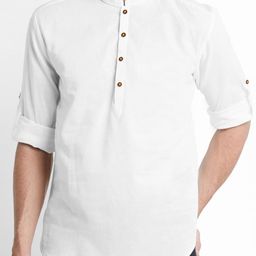 Fifth U Men White Kurta-image-57