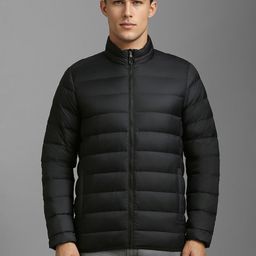 Louis Philippe Sport Men Solid Mock Collar Open Front Jacket-23