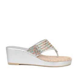 Inc.5 Women's Silver Thong Wedges-image-72